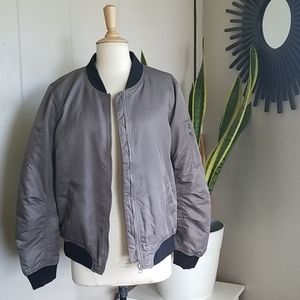 Grey Bomber Jacket